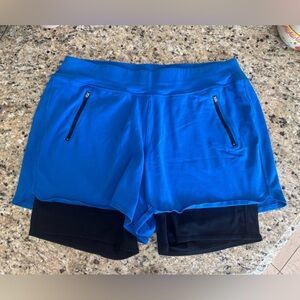 Lane Bryant livi active Blue and black Women's Athletic Shorts size 14/16